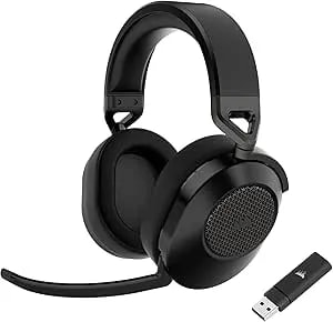 Corsair hs65 Wireless Multiplatform Gaming Headset With Bluetooth - Dolby Audio 7.1 - Omni-Directional Microphone - Icue Compatible - Pc, Mac, ps5, ps4, Mobile - Carbon