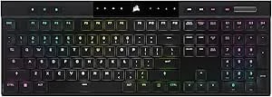 Corsair K100 AIR Wireless RGB Mechanical Gaming Keyboard - Ultra-Thin, Sub-1ms Slipstream, Low-Latency Bluetooth, Cherry MX Ultra Low Profile Keyswitches - NA Layout, Qwerty - Black