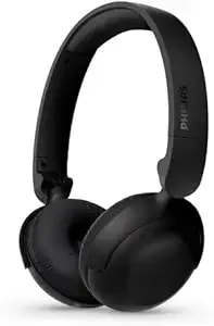 Philips h2209 Wireless Headphones,On-Ear Bluetooth Headphones, Dynamic Bass, Sound Signature,Clear Call,25h Battery Life,Fast Charging,Soft Ear Cups,Bluetooth 5.4,Compact Design,Light,Matte Black