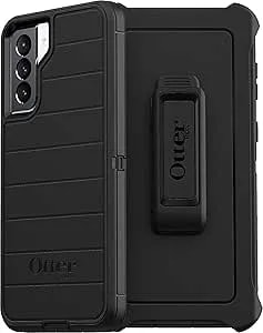 Otterbox Defender Series Rugged Case & Holster For Samsung Galaxy s21 5g (Not Plus/Fe/Ultra) Non-Retail Packaging - Black - With Microbial Defense