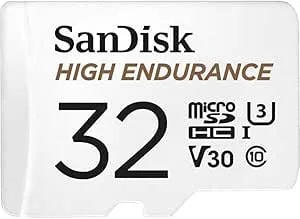 Sandisk 32GB High Endurance Video Microsdhc Card With Adapter For Dash Cam And Home Monitoring Systems - C10, U3, V30, 4K UHD, Micro SD Card - Sdsqqnr-032G-GN6IA