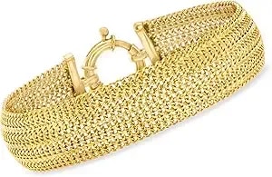 Ross-Simons 18kt Gold Over Sterling Mesh Bracelet