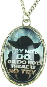 Disney Star Wars Yoda Try Not Cameo Necklace