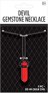 Amscan Devil Gemstone Necklace (20") 1 Piece - Captivating & Unique Design - Perfect Statement Jewelry For Bold & Fearless Fashionistas