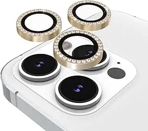 Kate Spade New York Iphone 15 Pro/Iphone 15 Pro Max Camera Lens Protector With Aluminum Rings - Crystal