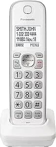 Panasonic Additional Cordless Phone Handset For Use With KX-TGD63x Series Cordless Phone Systems - KX-TGDA63W (White/Silver)