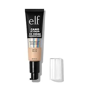 E.L.F. Camo Cc Cream, Spf 30 Color-Correcting Medium-To-Full Coverage Face Foundation, Delivers An Airbrushed Finish, Vegan & Cruelty-Free, Fair 120 N
