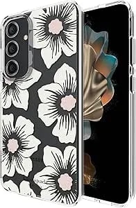 Kate Spade New York Samsung Galaxy s24 Plus Case, Compatible With Wireless Charging - Hollyhock Cream