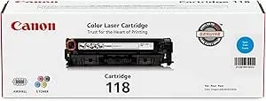 Canon 118 Genuine Cyan Toner Cartridge Compatible With mf720 Series, lbp7200cdn, lbp7660cdn, mf8300 Series, mf8580cdw