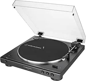 Audio-Technica AT-LP60XBT-BK Fully Automatic Wireless Belt-Drive Turntable (Black) (ATLP60XBTBK)
