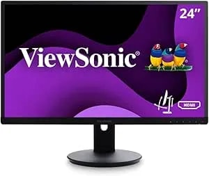 Viewsonic vg2453 24 Inch Ips 1080p Ergonomic Monitor With Hdmi And Displayport For Home And Office, Blue