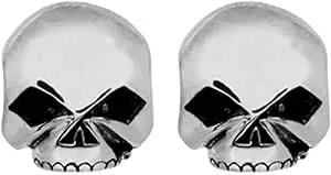 Harley-Davidson Women'S Sterling Silver Skull Emblem Post Earrings hde0377