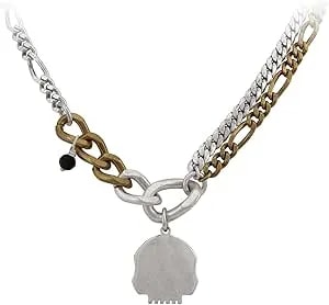 Harley-Davidson Women'S Multi-Chain Contrast Willie G Charm Necklace Steel