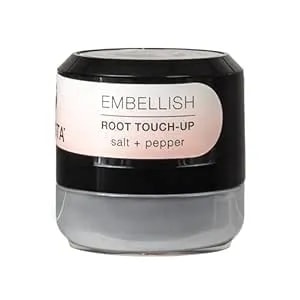 Calista Embellish Root Touch-Up, Temporary Gray Coverage & Thinning Concealer, Fibrous Formula For Fuller-Looking Hair, Water-Resistant, Salt And Pepper, 0.35 Oz