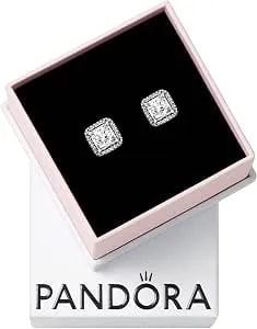 Pandora Elegance Earrings - Timeless Earrings For Women - Gift For Her - Sterling Silver & Cubic Zirconia - With Gift Box