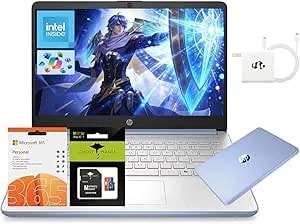 Hp 14" Laptop, Quad-Core Processor(Beat i3), 4gb Ram 256gb Storage (128gb Ufs+128gb Sd Card), 1-Year Office 365 Copilot Ai Wi-Fi 6 win11 Computer For Business Creator Work Student Study W/Accessory