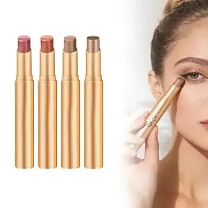 Lecdoa Waterproof Cream Eyeshadow Stick Set, 3 Color Eyeshadow Stick, Long Lasting Blendable Eye Makeup Pencils With Built-In Sharpener For Daily Eye Beauty (4 Colours)