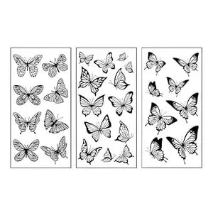 Temporary Tattoos Butterfly Tattoos 3 Sheets Large Temporary Tattoo For Men Women Adults Waterproof Friction Resistant Low Reflective Lasts 5-7 Day