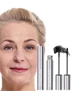 Mascara For Older Women 60 Plus, 2pcs Black Waterproof Mascara Volume And Length For Mature Women, Lengthening - Thin Long Lasting No Clumps Volumizing Mascaras Primer Ideal For Sensitive Eyes 01