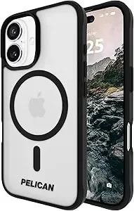 Pelican Ranger Iphone 16 Case [Compatible With Magsafe] Rugged Magnetic Phone Case With 12ft Military-Grade Drop Protection - Heavy Duty Phone Cover For Iphone 16 - Frosted Clear
