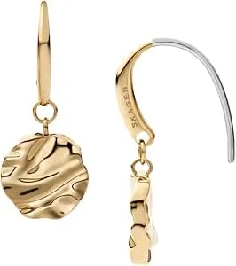 Skagen Women'S Minimalist Silver, Rose Gold Or Gold Tone Stainless Steel Drop Earrings