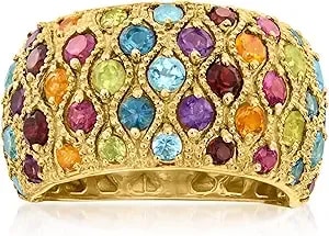 Ross-Simons 2.60 Ct. T.W. Multi-Gemstone Ring In 18kt Gold Over Sterling