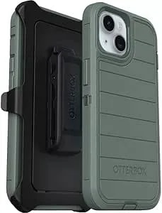 Otterbox Iphone 14, & Iphone 13 (Only) Defender Series Case - Forest Ranger (Green) - Screenless - Rugged & Durable - With Port Protection - Holster Clip Included - Microbial Defense Protection