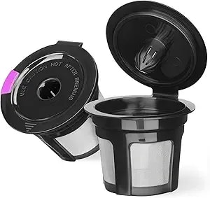 Fanativita Reusable K Cup Coffee Filters For Keurig, 2 Pack - Fits Keurig K-Elite, K-Classic, K-Compact, K-Latte, K-Duo, All 2.0 & 1.0 Brewers, Bpa-Free, Brew Your Favorite Ground Coffee