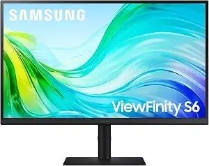 Samsung 27" Viewfinity s6 (s61f) Qhd (2560x1440) High-Resolution Monitor - 100hz Refresh Rate, TüV Certified, Game Mode, 2x Hdmi/Dp, Height/Tilt/Swivel/Pivot, ls27f612eanxza