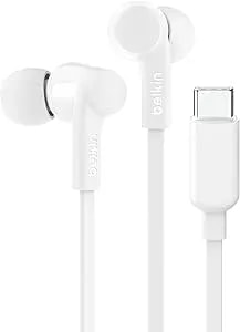 Belkin Soundform Wired Earbuds With Usb-C Connector, In-Ear Earphones W/Microphone - Usb-C Headphones For Iphone 17, Iphone 16, Ipad Mini, Galaxy s26, Google Pixel 10, Android, & More - White