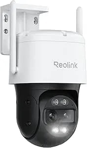 Reolink 4K Wired Wifi Outdoor Security Camera, 8MP Dual Lens, 360 PTZ Camera, Auto Tracking, 2.4/5GHz Wi-Fi Smart Person/Vehicle/Animal Detection, 6X Hybrid Zoom, Color Night Vision, Trackmix Wifi