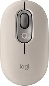Logitech POP Mouse, Wireless Mouse With Customizable Emojis, Silenttouch Technology, Precision/Speed Scroll, Compact Design, Bluetooth, Multi-Device, OS Compatible - Mist
