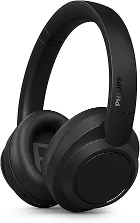 Philips h6509 Wireless Over-Ear Bluetooth Headphones With Noise Canceling Pro - 70 Hours Play Time, Dynamic Bass, Clear Calls, Multipoint Connectivity, Black
