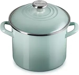 Le Creuset Enamel On Steel Traditional Stockpot, 6 Qt., Sea Salt With Stainless Steel Knob