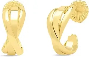 Martha Stewart Everyday Twist Hoop Earrings In Gold