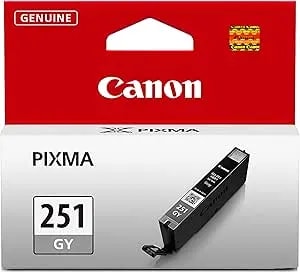 Canon Cli-251 Genuine Gray Ink Tank, Compatible With mg6320, mg7120, ip8720, And mg7520 Printers