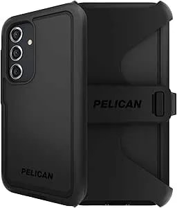 Pelican Voyager - Samsung Galaxy s24 Case [6.2"] [18ft Mil-Std Drop Protection] [Wireless Charging] Rugged Phone Case For Samsung Galaxy s24 With Belt Clip Holster Phone Stand - Anti Scratch - Black
