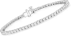 Ross-Simons 3.00 Ct. T.W. Lab-Grown Diamond Tennis Bracelet In Sterling Silver