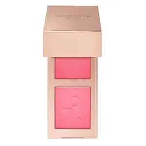 Patrick Ta Mini Major Headlines Double-Take CrèMe & Powder Blush Duo She’S That Girl Soft Pink, Long-Wearing Glow, 0.138 Oz