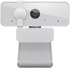 Lenovo Hd 1080p Webcam (300 Fhd) - Monitor Camera With 95° Wide Angle, 360° Rotation Pan & Tilt, Dual Microphones – Attachable Desktop Cam With Privacy Shutter For Remote Work, Streaming & Gaming