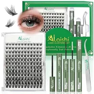 Lash Clusters Kit, Diy 3d Cluster Eyelash Extensions 10‑18mm,144pcs Fluffy D Curl Soft Natural Lashes With Bond And Seal,Remover,Tweezers, Natural Fake Cat Eye Wispy Individual Clusters
