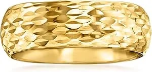 Ross-Simons Italian 14kt Yellow Gold Sparkle-Pattern Ring