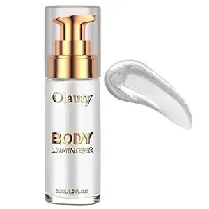 Firstfly Liquid Luminizer, Waterproof Moisturizing Light Shimmer Glow Illuminator For Face & Body, All In One Makeup Liquid Illuminator, Summer Body Luminizer, Face Body Highlighter（#06 Moonlight White）