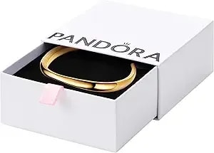 Pandora Essence Organically Shaped Open Bangle - 14k Gold-Plated Bangle - Bracelet For Women - Includes Gift Box