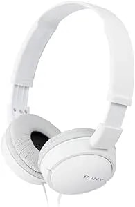 Sony ZX Series Wired On-Ear Headphones, White (MDRZX110/WHI) (Renewed)