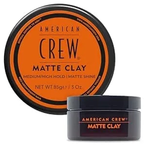 American Crew Men'S Hair Matte Clay, Like Hair Gel With Medium/High Hold, 3 Oz