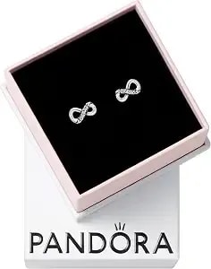 Pandora Sparkling Infinity Stud Earrings - Great Gift For Her - Stunning Women'S Earrings - Sterling Silver & Cubic Zirconia, No Gift Box