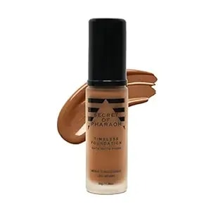 Ebin New York Secret Of Pharaoh Timeless Foundation - Cocoa - Buildable Coverage Satin Matte Finish Oil Absorbing All-Day Lasting Lightweight Formula