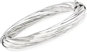 Ross-Simons Italian Twisted Oval Bangle Bracelet