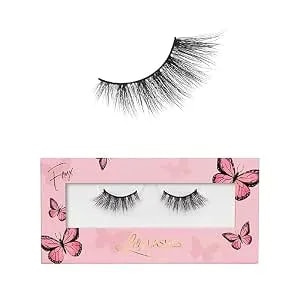 Lilly Lashes Butterfl'Eyes Faux Mink Lashes, Half Lashes Natural Look & Feel, False & Reusable Eyelashes 20x, No Trimming + Easy To Apply, Round Style, Lash Glue Not Included, 13mm (Sassy)